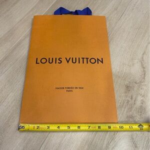 Louis Vuitton Tangerine Bag with Indigo Handles